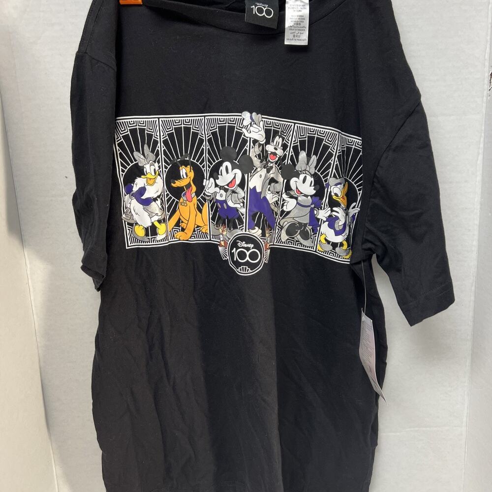 Disney 100th Anniversary Mickey Minnie Donald Daisy Pluto Goofy Shirt Small